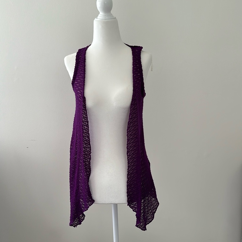Purple knit vest top